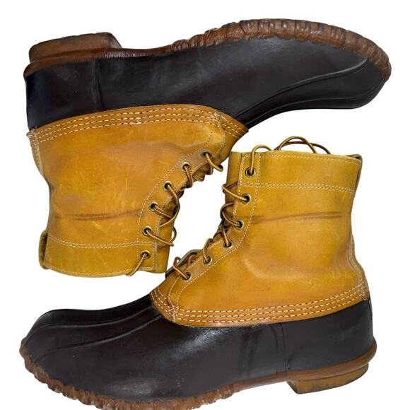 LL Bean Maine Hunting Duck Boots Men Size 13 W Vintage Ankle Lace Up MADE IN USA - Picture 12 of 14